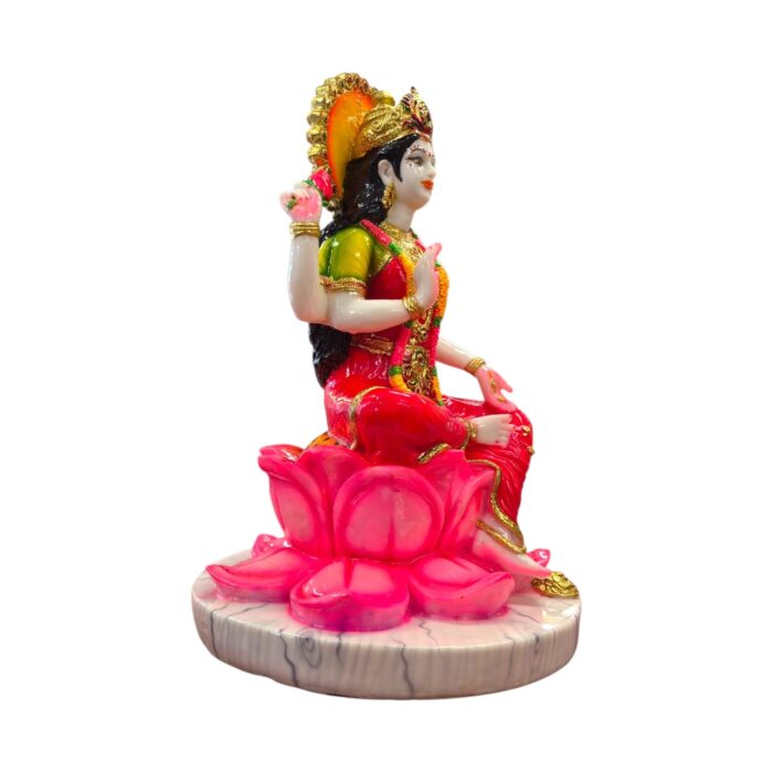 Goddess Laxmi On Lotus - 18inches - Image 3