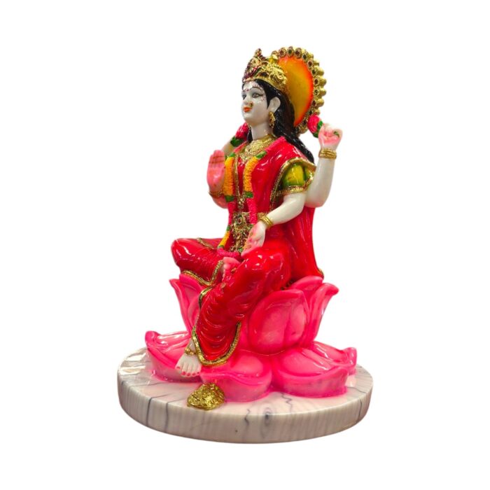 Goddess Laxmi On Lotus - 18inches - Image 2