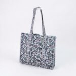Handmade quilted cotton everyday tote bag