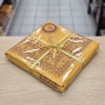 OM printed Cotton Scarf - Yellow - Image 4