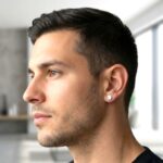 Pair of Steel plated Stud Earrings - Men