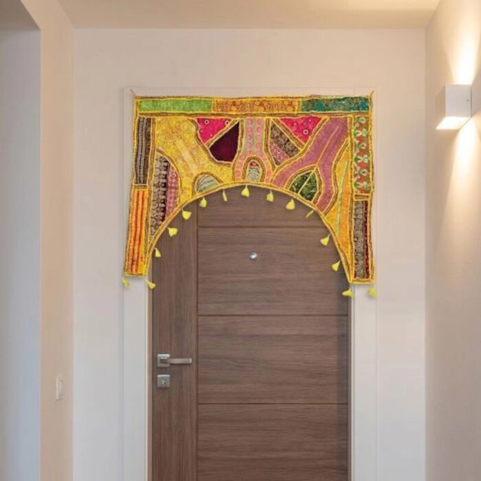 Embroidered Door Bandhanwar - Yellow - Image 5
