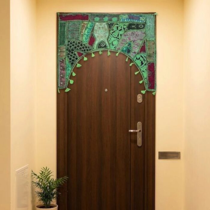 Embroidered Door Bandhanwar - Green - Image 5