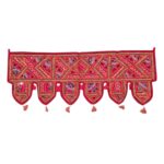 Embroidered Door Bandhanwar - Red - Image 2