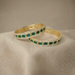 Green kundan stone - Indian statement bangle | Indian Jewelry in Canada