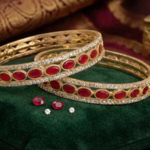 Red kundan stone - Indian statement bangle | Indian Jewelry in Canada