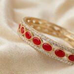 Luxury ethnic bangle Aureva Series close-up detailing