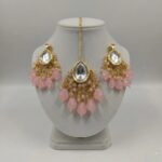 Kundan Maang Tikka with earrings set | Traditional Indian jewelry