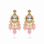 Earrings Close up showing Kundan stone work