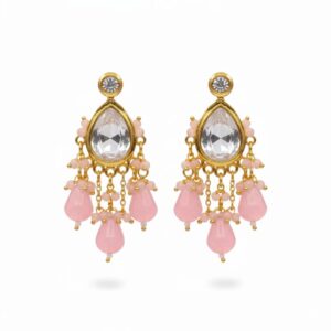 Earrings Close up showing Kundan stone work