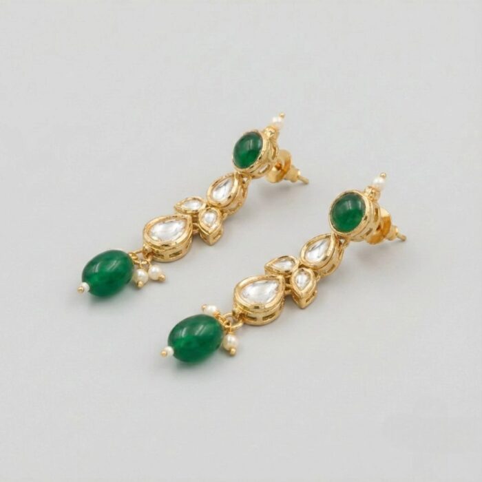 Swarnika Aira Necklace Set | 24k Gold Plated Jadau (जडाउ) Kundan - Image 4