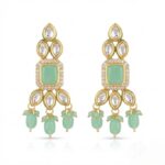 Swarnika Emerald Dew - Pista Green | Kundan Choker Necklace Set with Tikka - Image 3