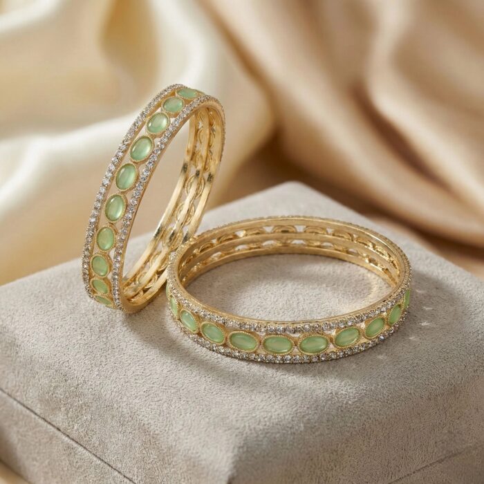 Indian statement bangle with AD stones and Kundan work | Indian Jewelry in Canada
