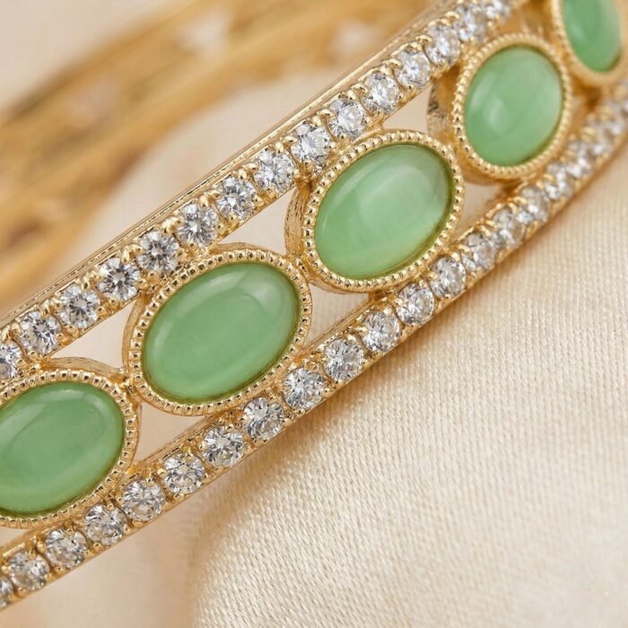 Luxury ethnic bangle Aureva Series close-up detailing