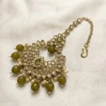 Gold plated maang tikka with Kundan stones
