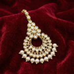 Kundan Stone Work - Maang Tikka - White - Image 3