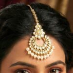 Kundan Stone Work - Maang Tikka - White