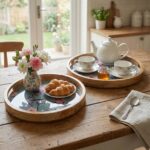 Premium handcrafted mango wood serving tray with glossy finish