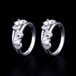 Close up of Pure silver Toe rings