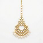 Kundan Stone Work - Maang Tikka - White - Image 4