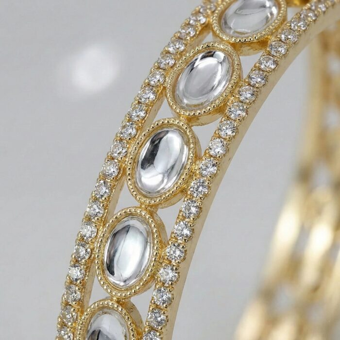Luxury ethnic bangle Aureva Series close-up detailing