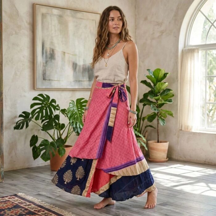 Two Layer Wrap Around Skirt - Image 5