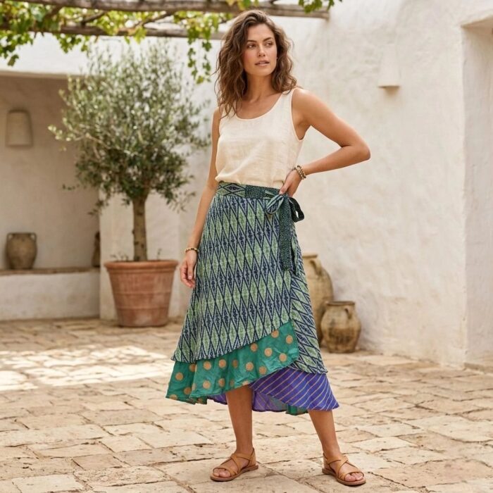 Two Layer Wrap Around Skirt - Image 5