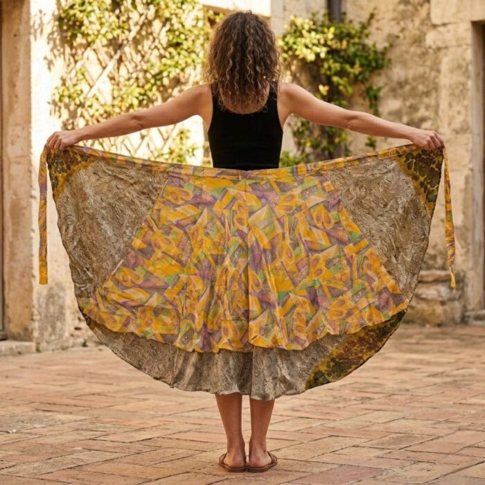 Two Layer Wrap Around Skirt - Image 2
