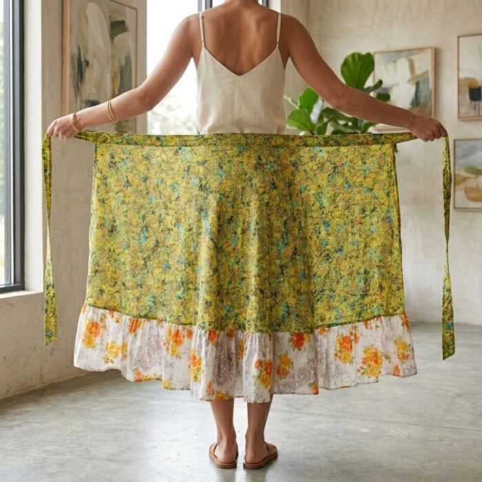 Reversible Two Layer Wrap Around Skirt - Image 2