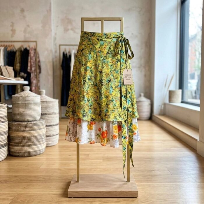 Reversible Two Layer Wrap Around Skirt - Image 3