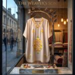 Women's Kaftan Floral Embroidery - Lite Brown - Image 4