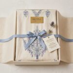 Women's Kaftan Floral Embroidery - White with blue - Image 5