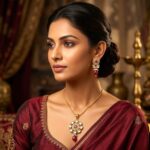 Necklace with earrings | Kundan Pendant Necklace and Earring Set