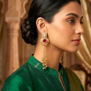 Kashmiri ghungroo earrings golden | handcrafted ghungroo earrings ethnic jewelry from India