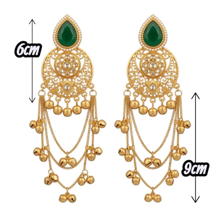 Aura Party Wear Ghungroo Chaandbali - Image 5