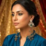 Aura Party Wear Ghunghroo Earrings - Green