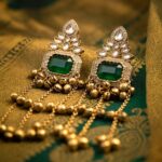 Aura Party Wear Ghunghroo Earrings - Green - Image 2