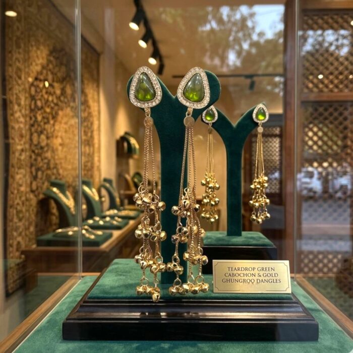 Aura Party Wear Ghunghroo Stud Earrings - Image 3