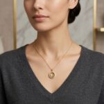 Gold Plated CZ Stone Pendant with Chain | Anti Tarnish Necklace - Image 2