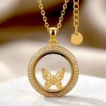 Gold Plated CZ Stone Pendant with Chain | Anti Tarnish Necklace - Image 5