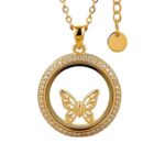 Gold Plated CZ Stone Pendant with Chain | Anti Tarnish Necklace