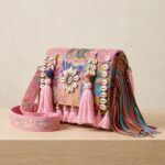 Handmade patch Banjara crossbody bag - Pink - Image 3