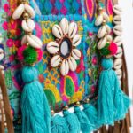 Handmade patch Banjara crossbody bag - Turquoise - Image 4