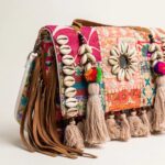 Handmade patch Banjara crossbody bag - White - Image 4