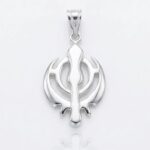 Pure Silver Khanda Pendant | 925 Sterling Silver