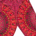 Boho Hippie Harem Pants - Cotton - Red - Image 3