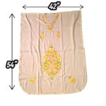 Women's Kaftan Floral Embroidery - Lite Brown - Image 2