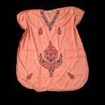 Women's Kaftan Floral Embroidery - Peach - Image 3