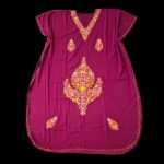 Women's Kaftan Floral Embroidery - Maroon - Image 3