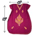 Women's Kaftan Floral Embroidery - Maroon - Image 2